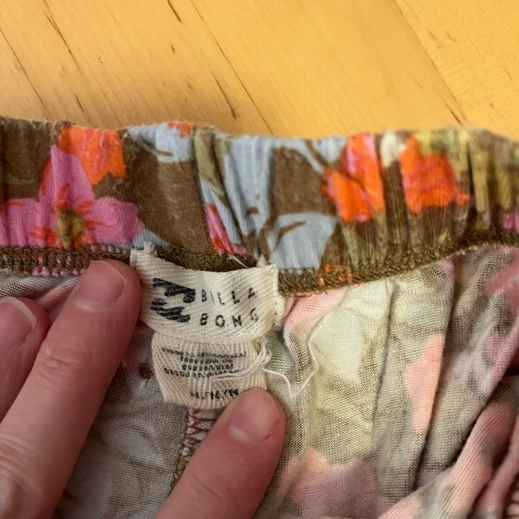 Billabong Floral Pink and Orange Pants - Picture 2 of 3
